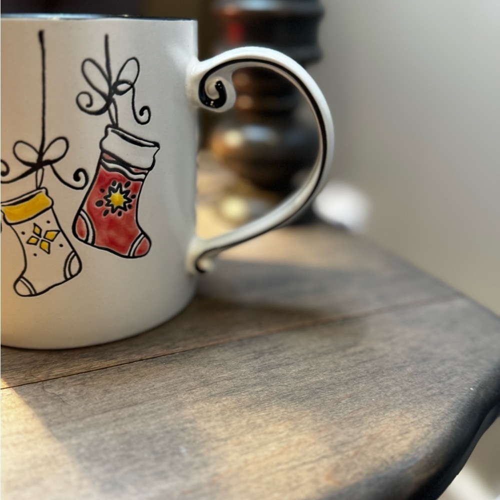 Festive Holiday Mug with Stocking Design - Picture 4 of 4
